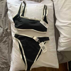 L*Space Black and White Bikini Set